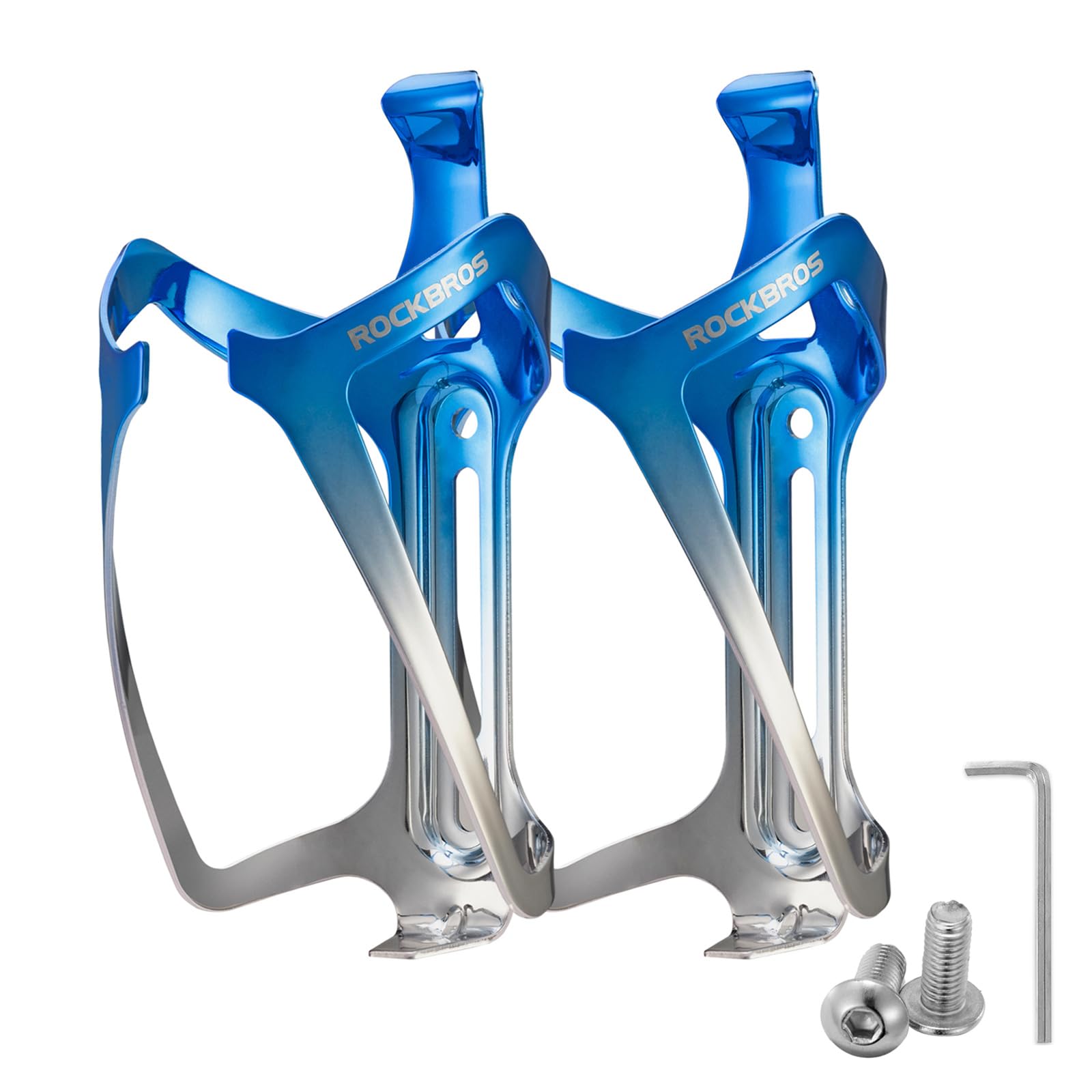 ROCKBROS Durable Aluminum Water Bottle Holder Bike Bottle Holder with Electroplating & Integrated Molding - Lightweight for Bicycle MTB, Road/Mountain