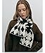 MININAI Fashion Argyle Pattern Scarves for Women Fall Winter Plaid Knit Scarf Soft Cold Weather Warm Y2k Accessories (Black)