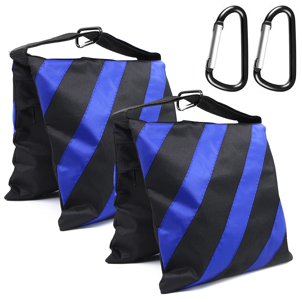 Sac Lestage Tonnelle Sacs De Sable Photo Newellsail 2 Pièces - Avec Mousquetons Pour Trépied, éclairage, Bandes Jaunes/noires Sacs Contrepoids Studio