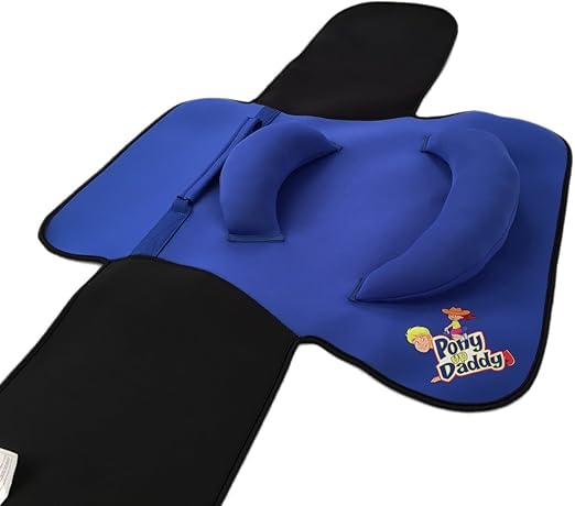 Amazon Com Pony Up Daddy Neoprene Parent Saddle With Easy Close Strap Features Padded Seat And Grab Handle For Safe And Comfortable Play Pony Rides Fits Up To 50 Chest