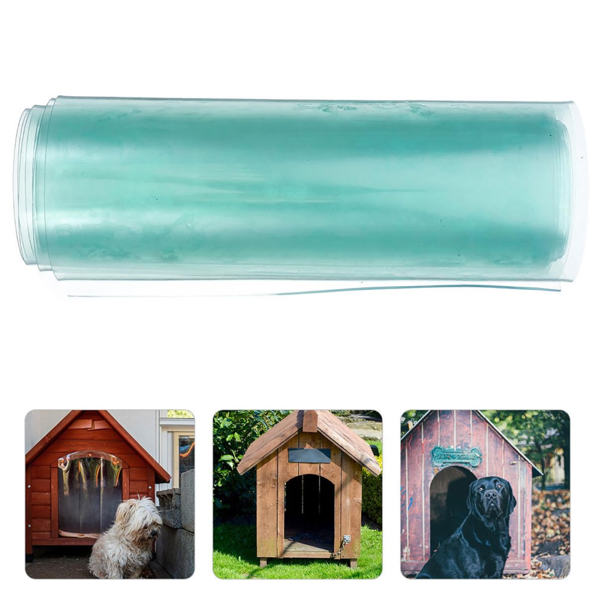 Volet de Rechange pour Chatière Chien en PVC Transparent, Bande de Porte Découpable, Sécurité Renforcée, Installation DIY pour Maison