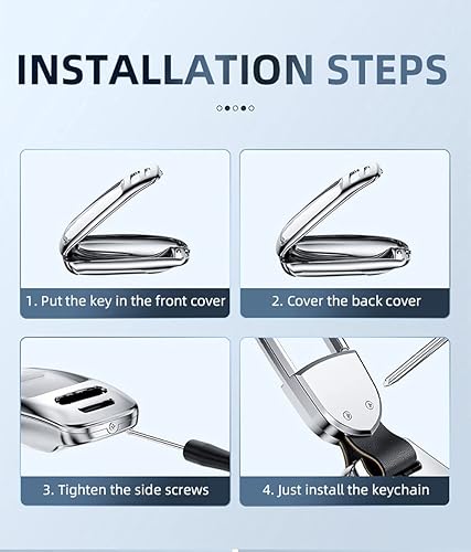 Miniatura 7 de ontto Funda para llavero de 56 botones para Buick Envision Avenir 2021 2022, cubierta frontal transparente de metal, compatible con Chevrolet