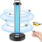 38W UV Sanitizer Light, Portable Ultraviolet Light with 3-Gear Timer and Remote Control, 110V, 99.99% UVC Ozone Free UV Lamp for Home, Office, Hotel, School