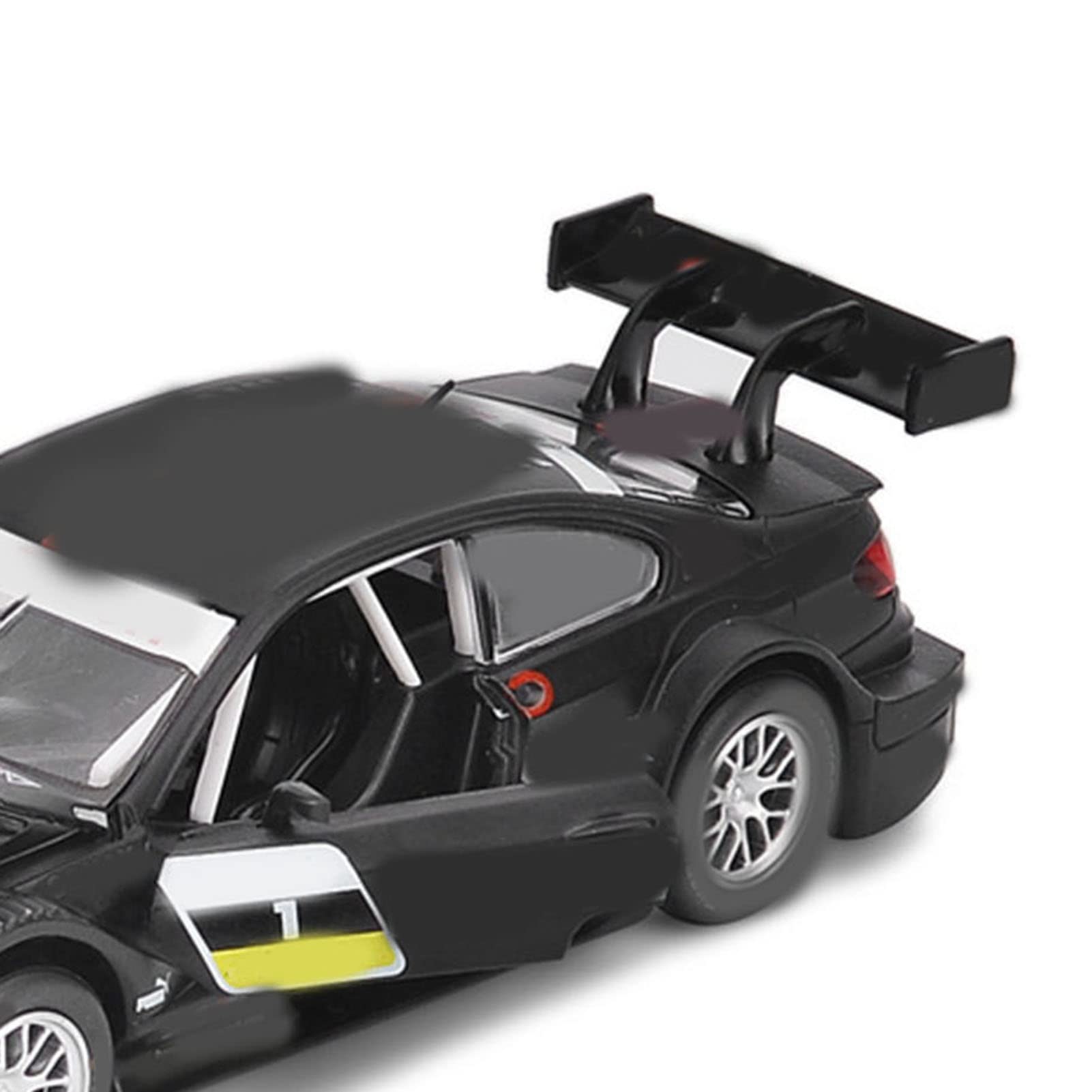 Wakects Auto Giocattolo con Luci Modello di Auto in Lega e Plastica Giocattolo 1:32 Porte di Apertura Luce Sonora Veicolo Statico Dinamico a Doppia modalità per Ragazzi Ragazze Bambini (BLACK)