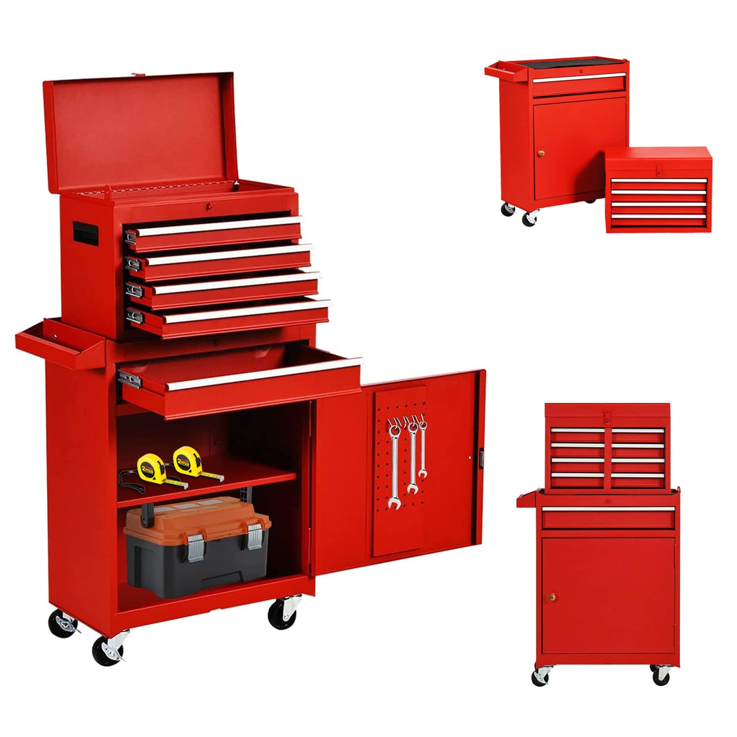 Buy 5Drawer High Capacity Rolling Tool Chest, Removable Toolbox on