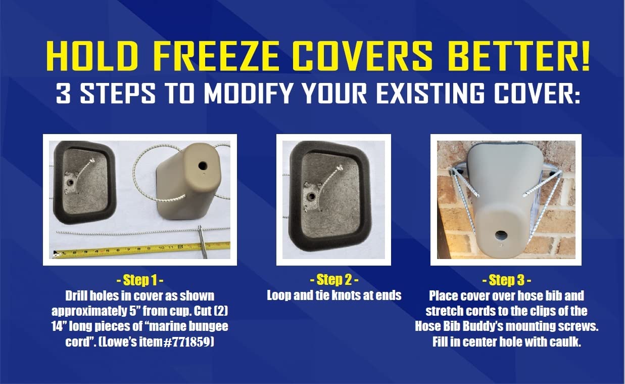 "Hose Bib Buddy" Spigot Mounting Plate Anchor it Without Removing