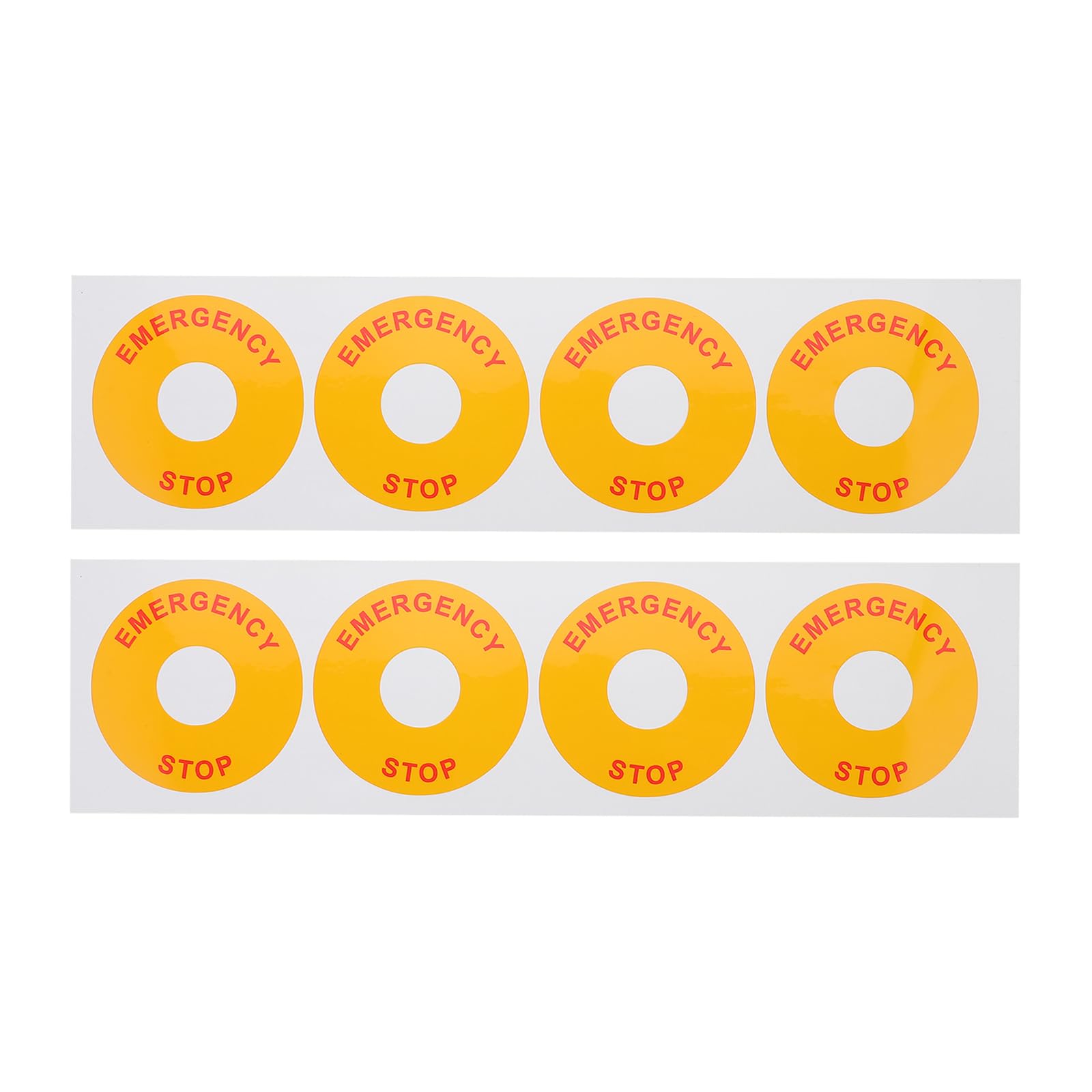 iplusmile Electrical Equipment Warning Label - 8 Pcs Emergency Stop Sign Sticker for Safety in Warehouse Office School and Gym