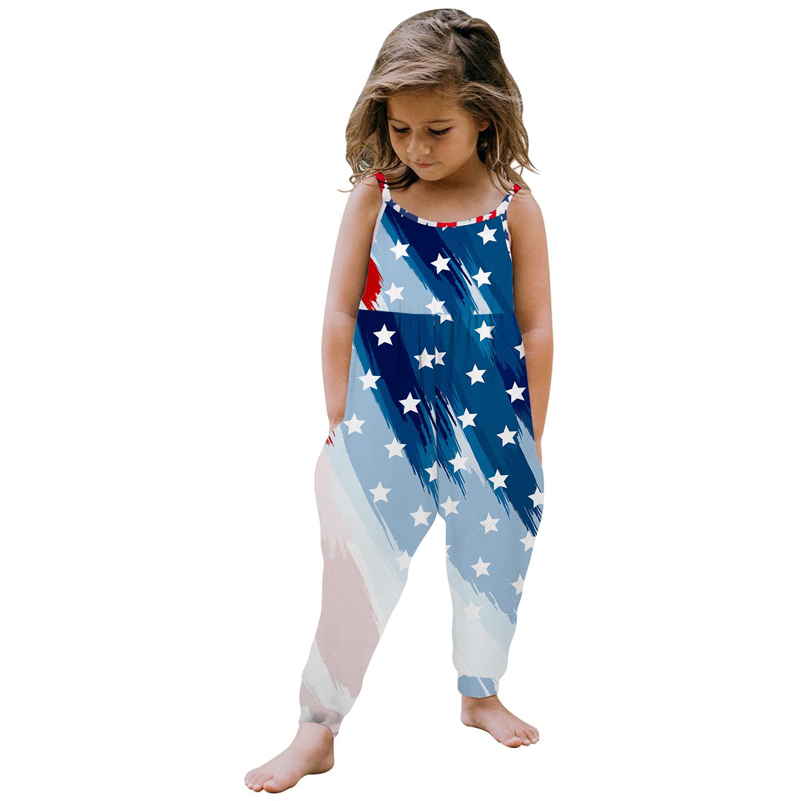 Mikey Store Clothes Toddler Baby Girls Rompers and Jumpsuits with Pocket One Piece Playsuit,Strap Ha