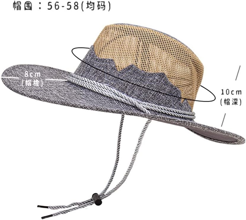 Spring and Autumn Drawstring Knitted Denim Hat Men's Outdoor Beach Sunscreen Jazz Hat Beach Hat