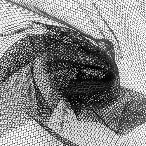 DONNA Deluxe Soft Weaving Net – Olive Oil + Vitamin E Treated Hair Net for Sew-In Weave, 17.5” x 26” Size, Fits Contour of Scalp, Triple Helix Structure for Strong Hold & Natural Look, Black