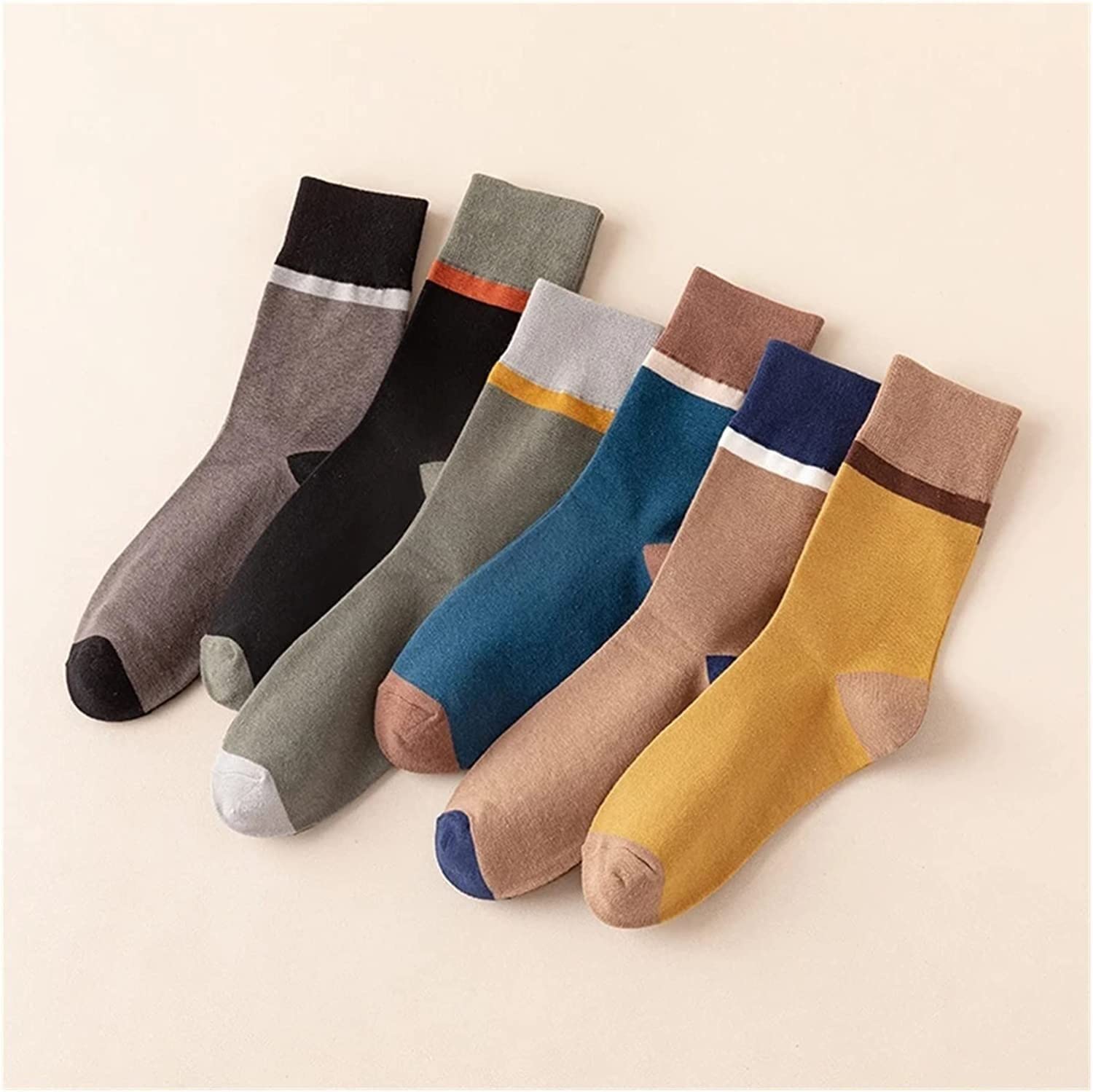 SKUZA Calcetines for Hombre, Calcetines for Hombre, Calcetines de algodón, Calcetines de Tubo Medio Retro de Ocio, Calcetines Deportivos Harajuku, Calcetines for Hombre