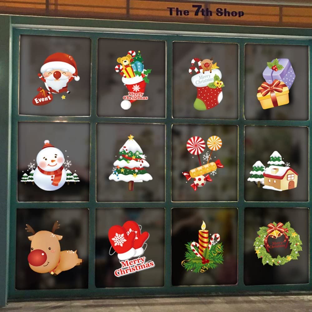 Calcomanías De Copos De Nieve Para Ventanas De Cristal, Decoración De