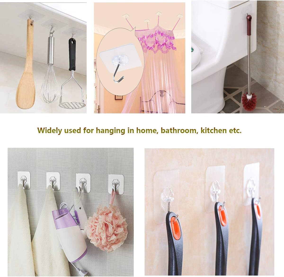 HURRYSHOPPY Adhesive Hooks - Hang Anything! -2