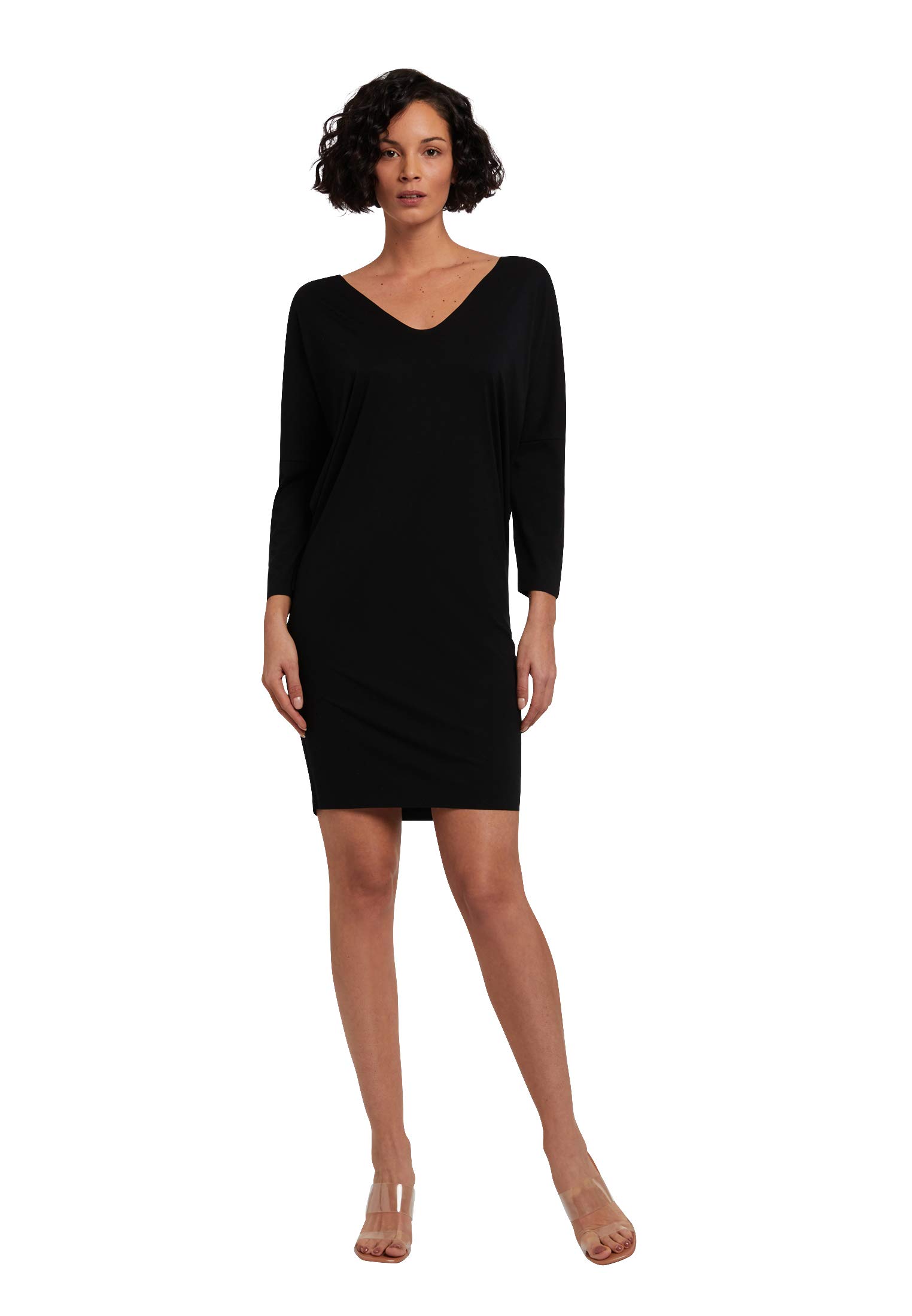 Wolford Women's Black Aurora Pure Cut Dress 52803 Extra Small