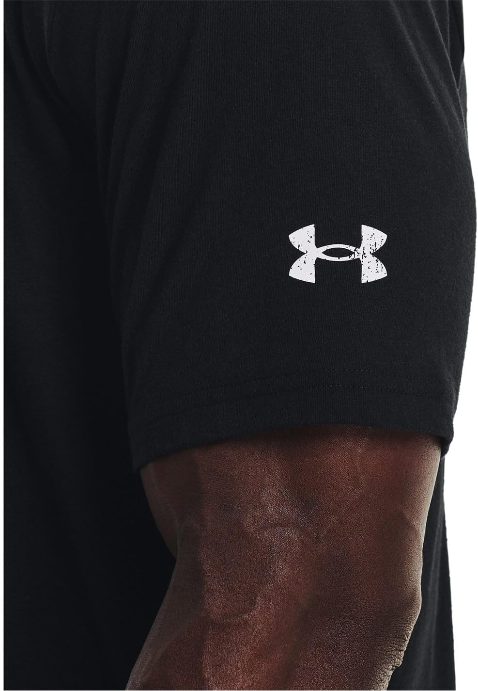 Under Armour Men's Training T-Shirt, UA Project Lock, Short Sleeve, Brahma Bull, Black Ivory