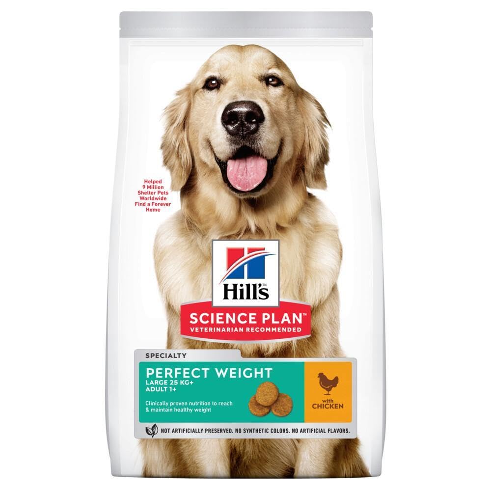 Hill's Science Plan Adult Perfect Weight Large Breed Dog Food with Chicken - 12KG