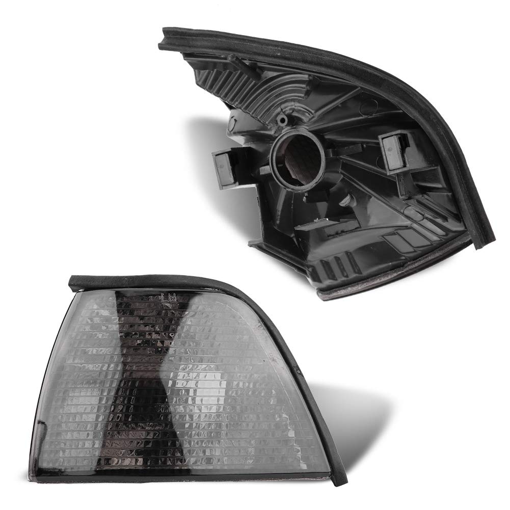 Qiilu 1 Paire de Couvercles de Feux de Clignotant, Coquille Avertissement Lumière pour 3 séries 318i 325i E36 4DR 92-98