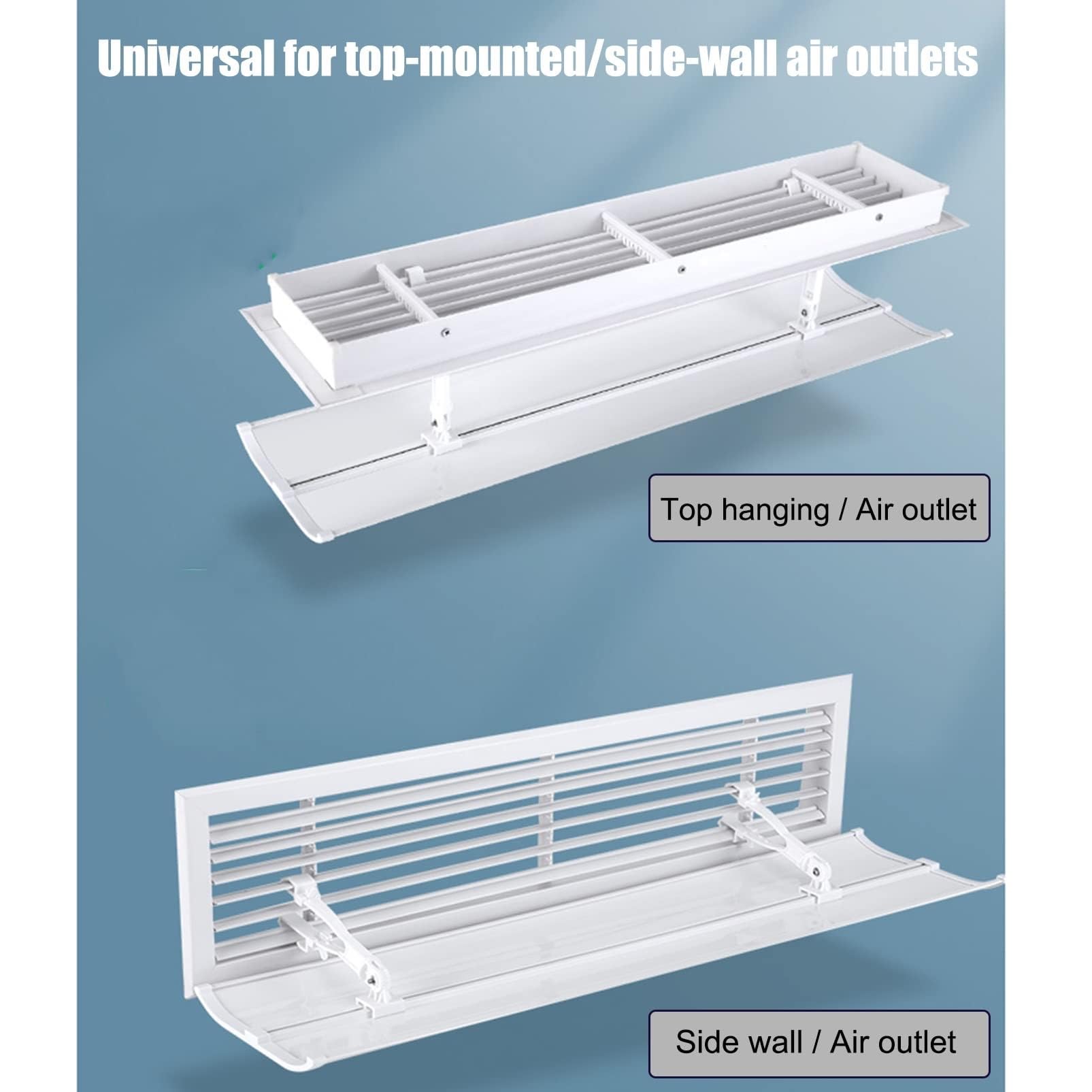 Deflettore Di Flusso For Condizionatore D'aria, Copertura For Bocchetta Di Ventilazione Centrale AC, Deflettore Anti-soffiaggio Diretto Regolabile, For Bocchette/camper/sistemi Di Climatizzazione/aria