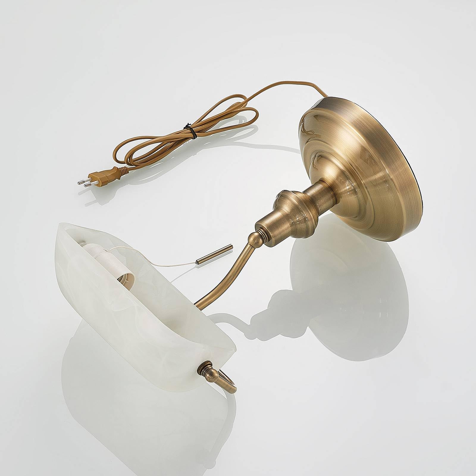 Lindby Tischlampe Profina (Retro, Vintage Antik) in Bronze aus Metall (1 flammig E27) - Tischleuchte Schreibtischlampe Nachttischlampe Arbeitszimmerleuchte