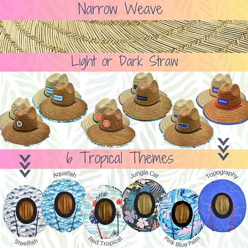 Sombreros de paja Qwave para mujer con diseño tropical miniatura 5