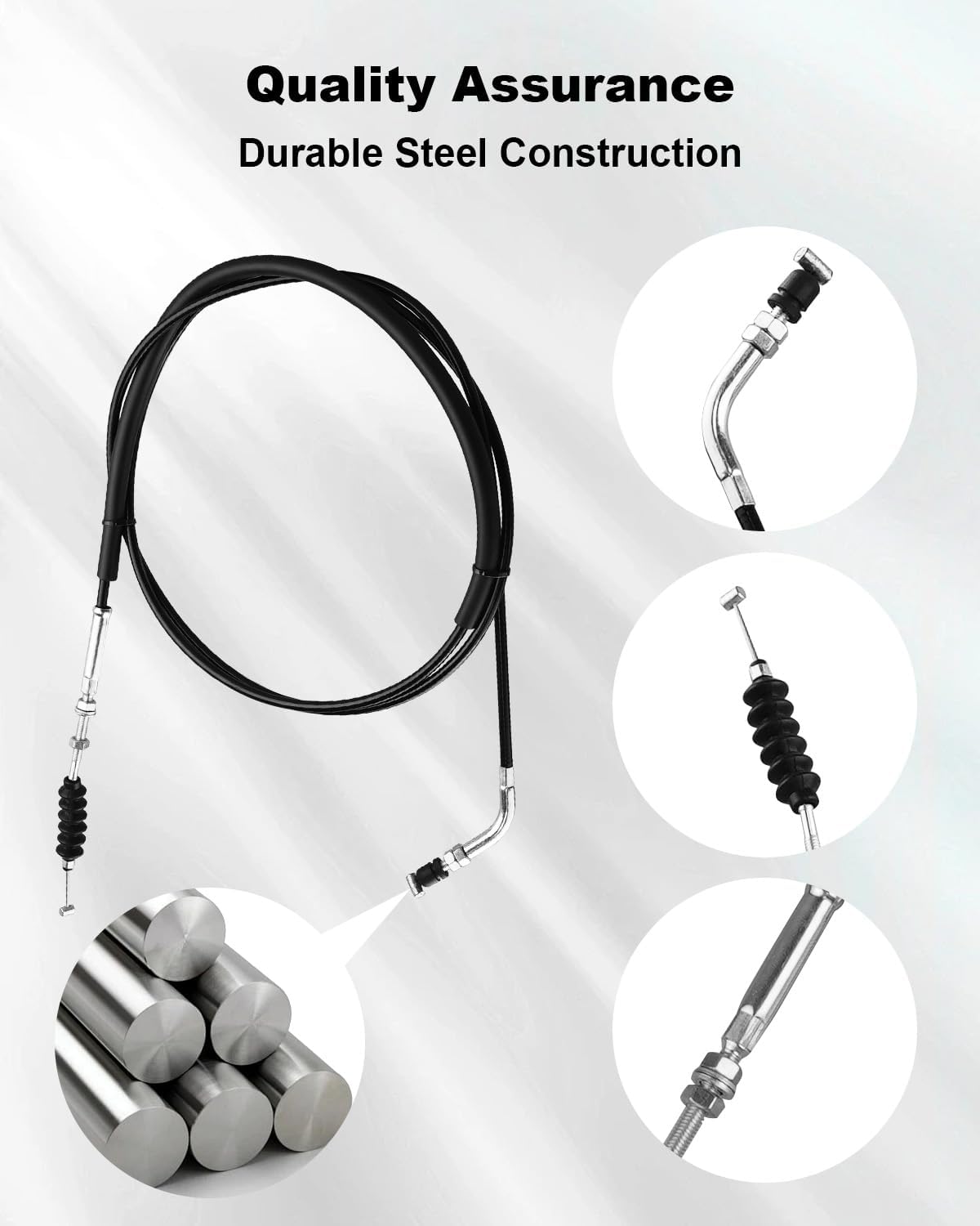 Throttle Cable Fit for Kawasaki Mule 600 610 SX, Drive Shift Control Cable Replace 54012-0127 54012-0702