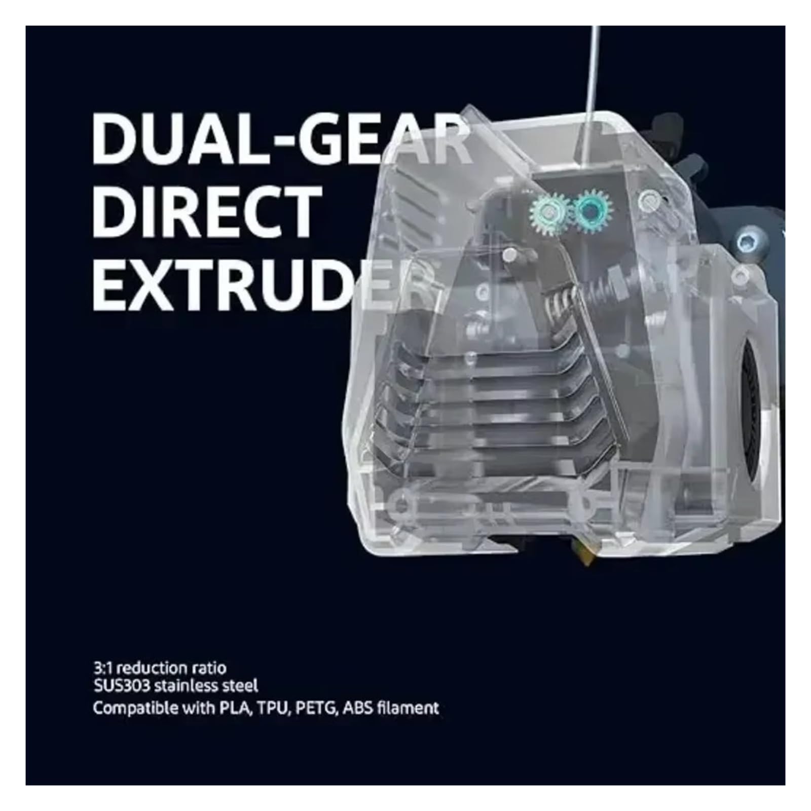 Estrusore for Stampante 3D Dual Gear Direct Drive for La Serie Neptune 3 4