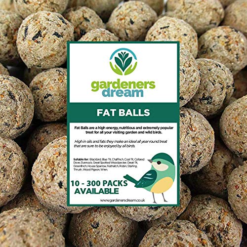 GardenersDream Suet Fat Balls | Premium Garden Wild Bird Food | Enhanced Year-Round Formula | Naturally Blended, High in Energy & Protein-Rich Feed | Full of Nutritious Fat Fibre & Moisture (150 Pack)