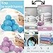Reusable Laundry Dryer Balls, Plastic Anti-Static Fabric Softener, Reduces Wrinkles, Sustainable Cleaning Supplies, Essential Washing & Drying Aid for Soft, 6 Pack, 2.36 in (Sky Blue/Purple)