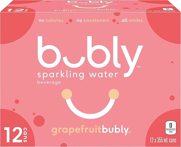 bubly Sparkling Water grapefruitbubly, 355 mL Cans, 12 Pack - Grapefruit - Sparkling Water