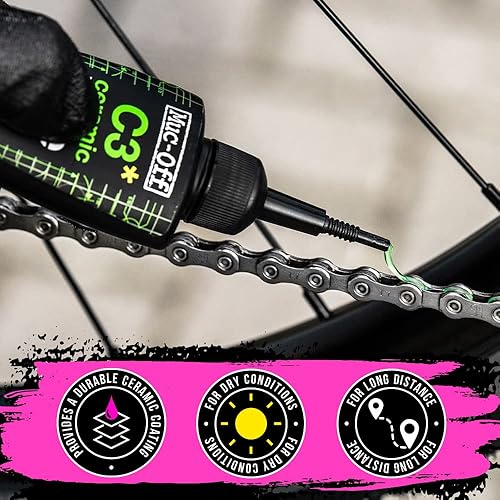 Miniatura 7 de Muc-Off Kit de limpieza de bicicleta de lubricante de cadena seca de cerámica y limpiador de transmisión