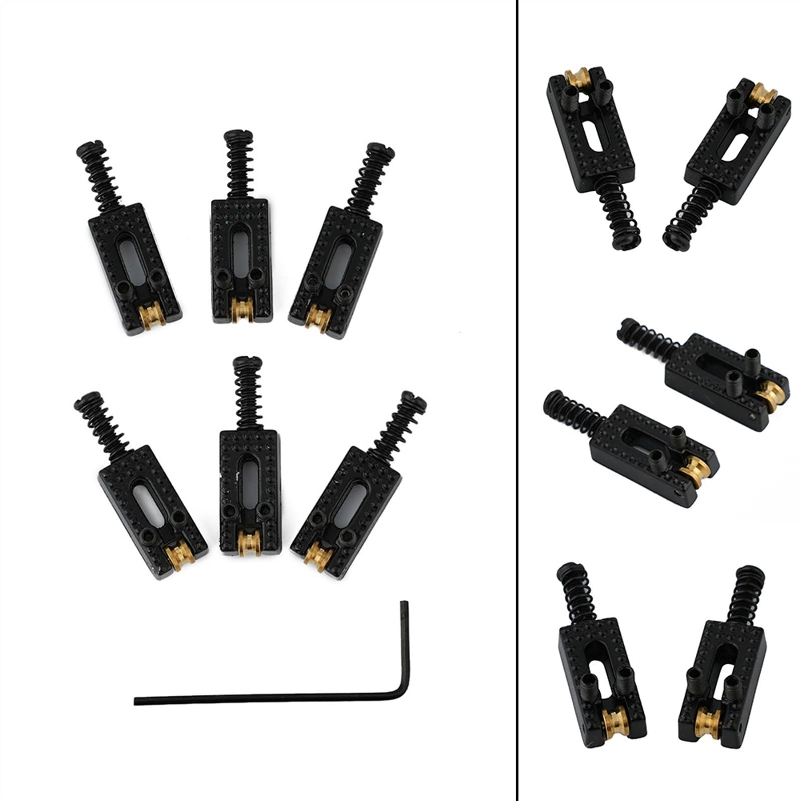 6 Stuks Tremolo Bridge Zadels Voor Elektrische Gitaarvervangingsdelen Elektrische Gitaar Brug (Color : Silver
