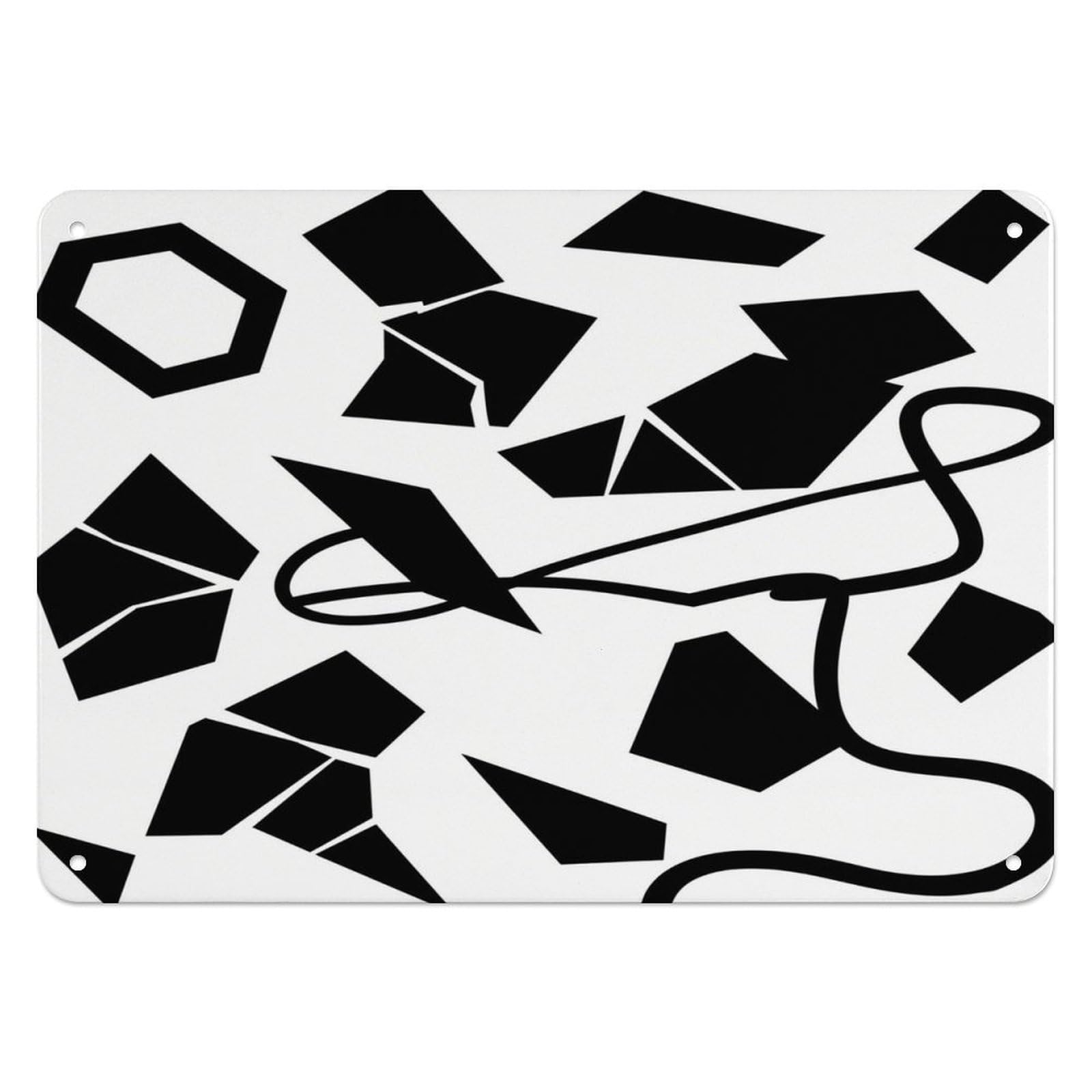 Fekiloot Style Geometry Wall Decor Iron Painting Metal Sign