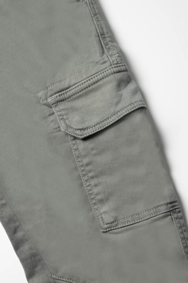 El Tiempo de Cerezas Pantalones Kalvin Tapered arqueado Verde-Gris