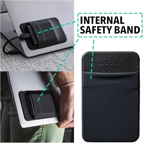 Miniatura 5 de Slipdrive - Funda portátil para disco duro para portátil - Unidad de estado sólido SSD - Adhesivo reutilizable - Funda de transporte para disco duro