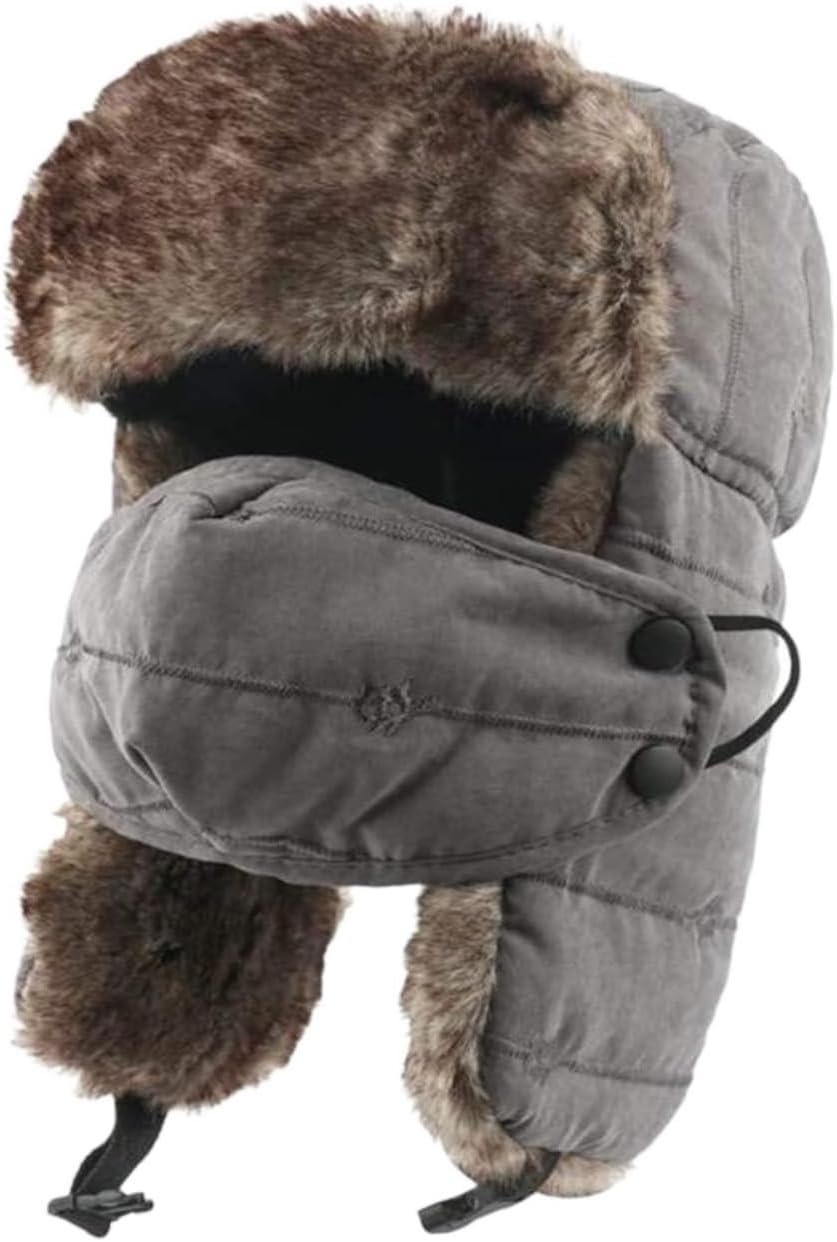 Winter Hat Winter Trapper Hat Unisex Adult Aviator Hunting Hat with Adjustable Buckle Warm Hat