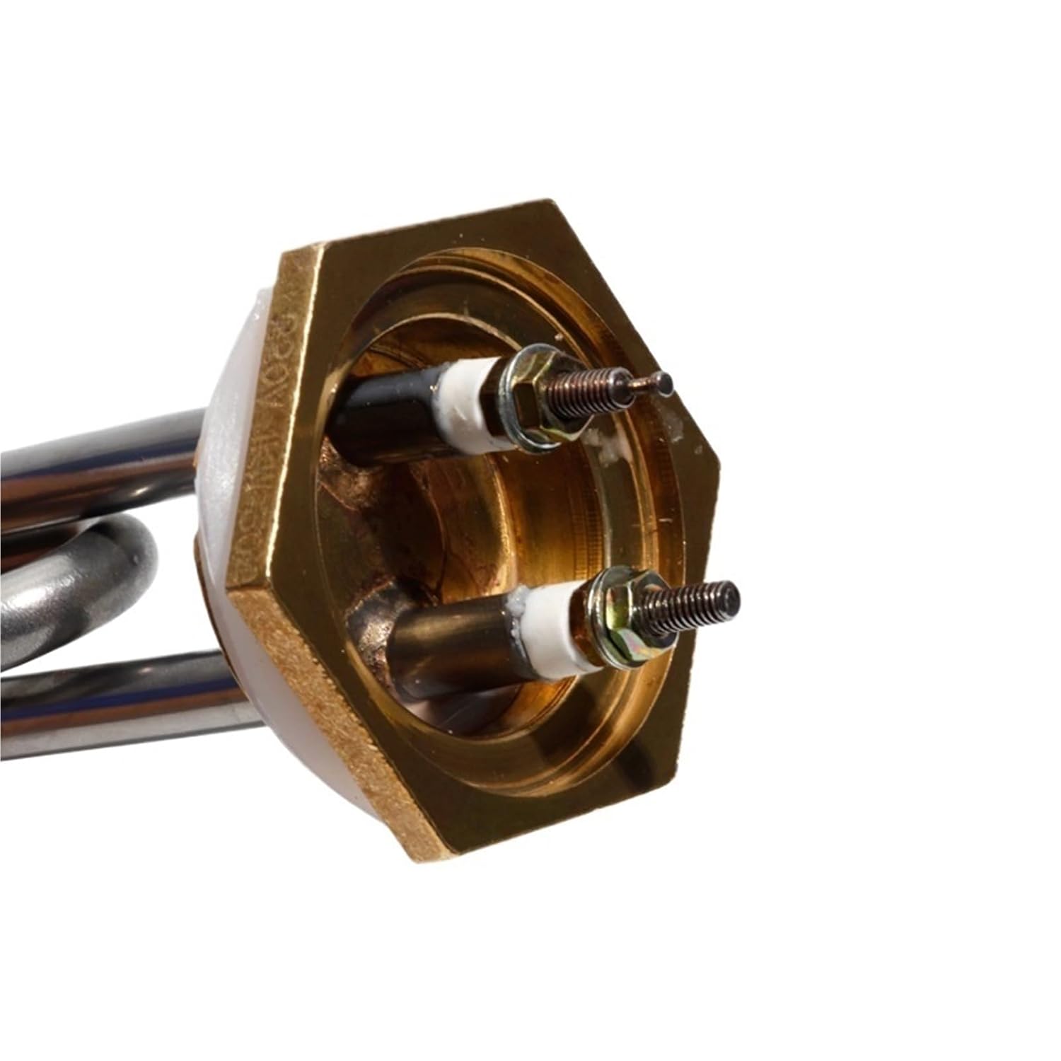 1Pcs DN32 Electric Heater SUS304 Tube Brass Thread Resistance Immersion Heating Element for Boiler Tank(1.5KW 175mm Tube)