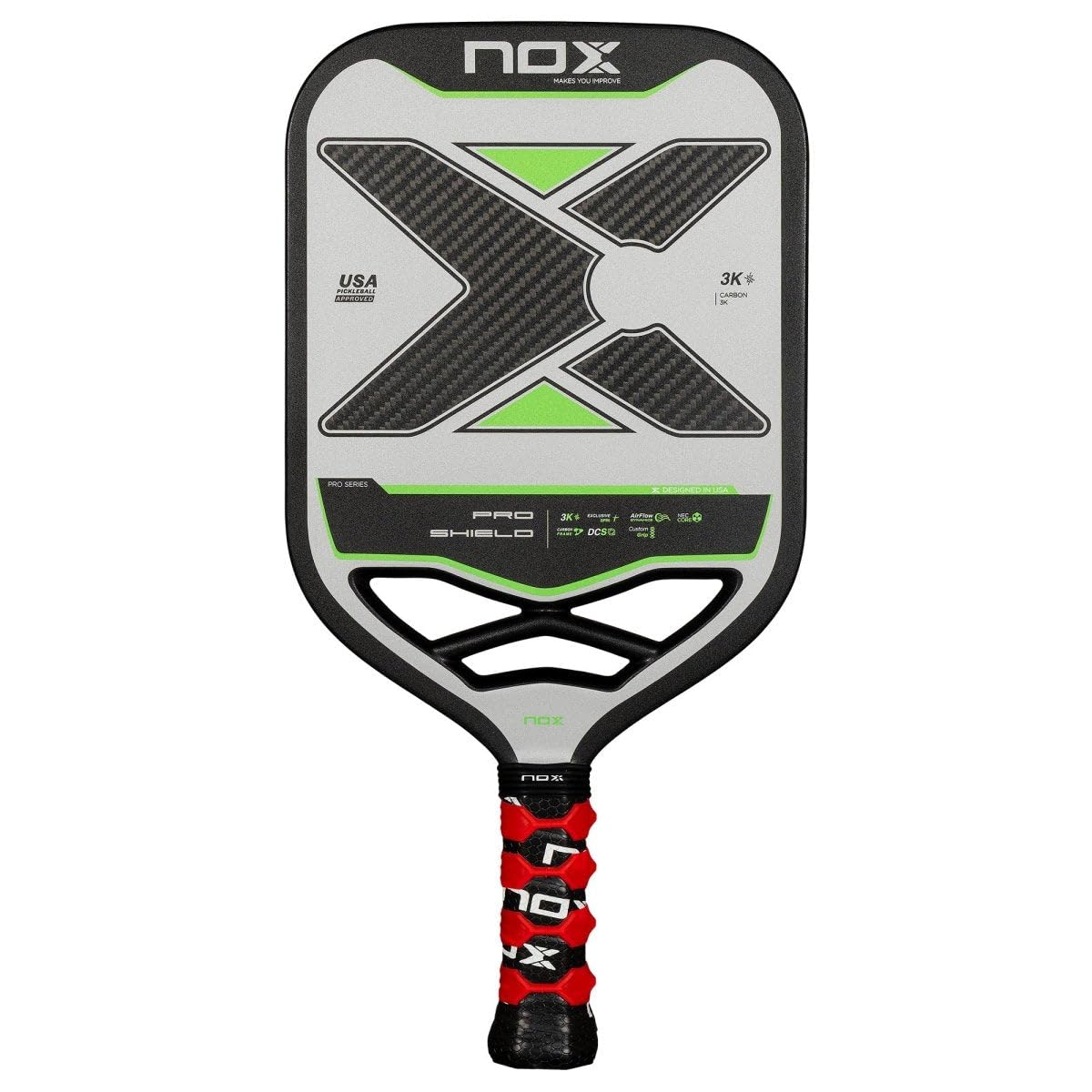 NOX Pickleball Paddel 2025 Luxury & Pro Series | 18K & 3K Kohlefaser, verbesserter Komfort & Ultra Power Kerne, exklusive Spin & Airflow Dynamik & Custom Grip | Zugelassene Pickleball-Schläger für