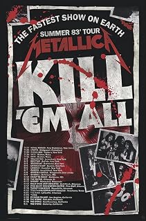 Metallica - Music Poster (Kill 'Em All Tour 1983) (Size: 24" x 36")