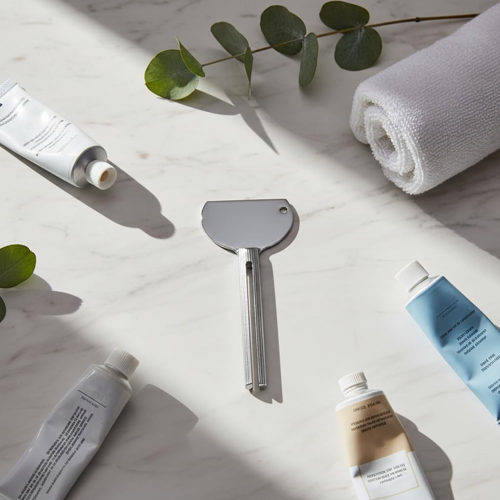 2 Pcs Stainless Steels Metal Tube Squeezer Keys Salon Manual Toothpaste Tube Squeezers, Aids Accessories (Silver)