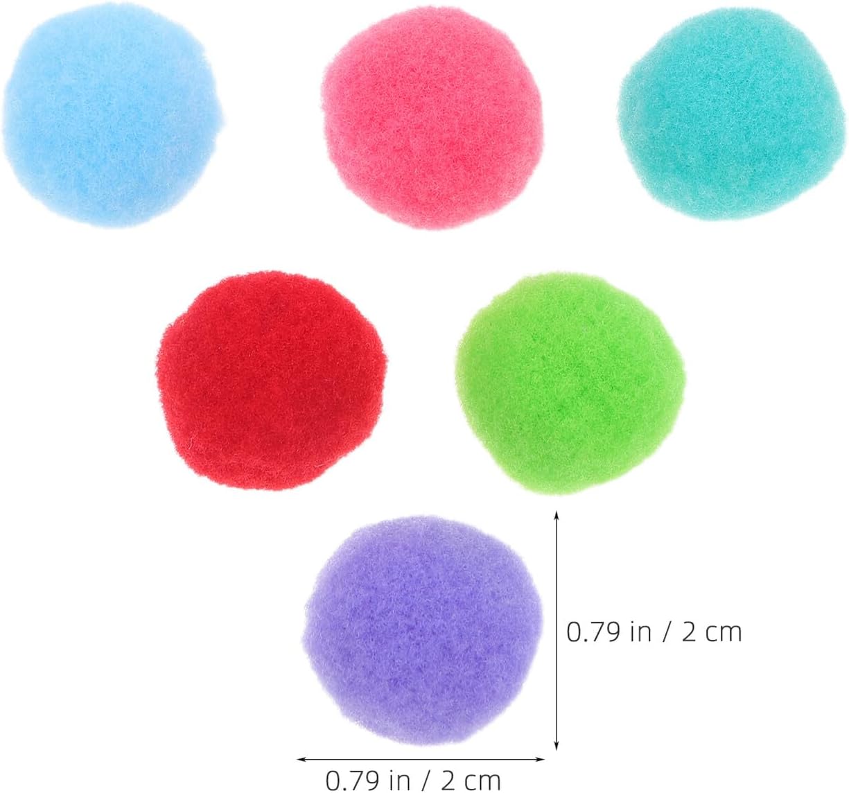 MINAOLULUS 1000Pcs Colorful Elastic Plush Balls DIY Craft Accessories for Creativity Polyester Pom Poms for Hats Scarves Keychains Tassels Home Handmade Projects