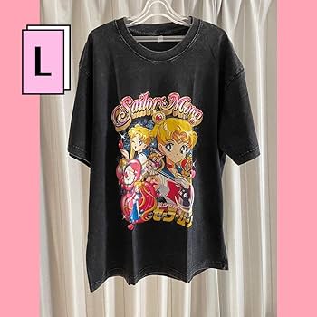 セーラームーン ヴィンテージTシャツ Amazon.co.jp: 美少女戦士セーラームーン 月野うさぎ 黒L