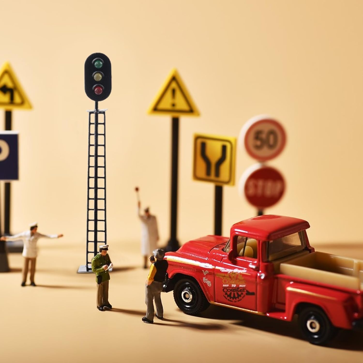 Simulation Signal Toy, Traffic Light Model Kit, Educational Scene with Realistic Design, Kids Learning Prop, Stop Light with Decorative Style, Play Display Toy for Sand Table