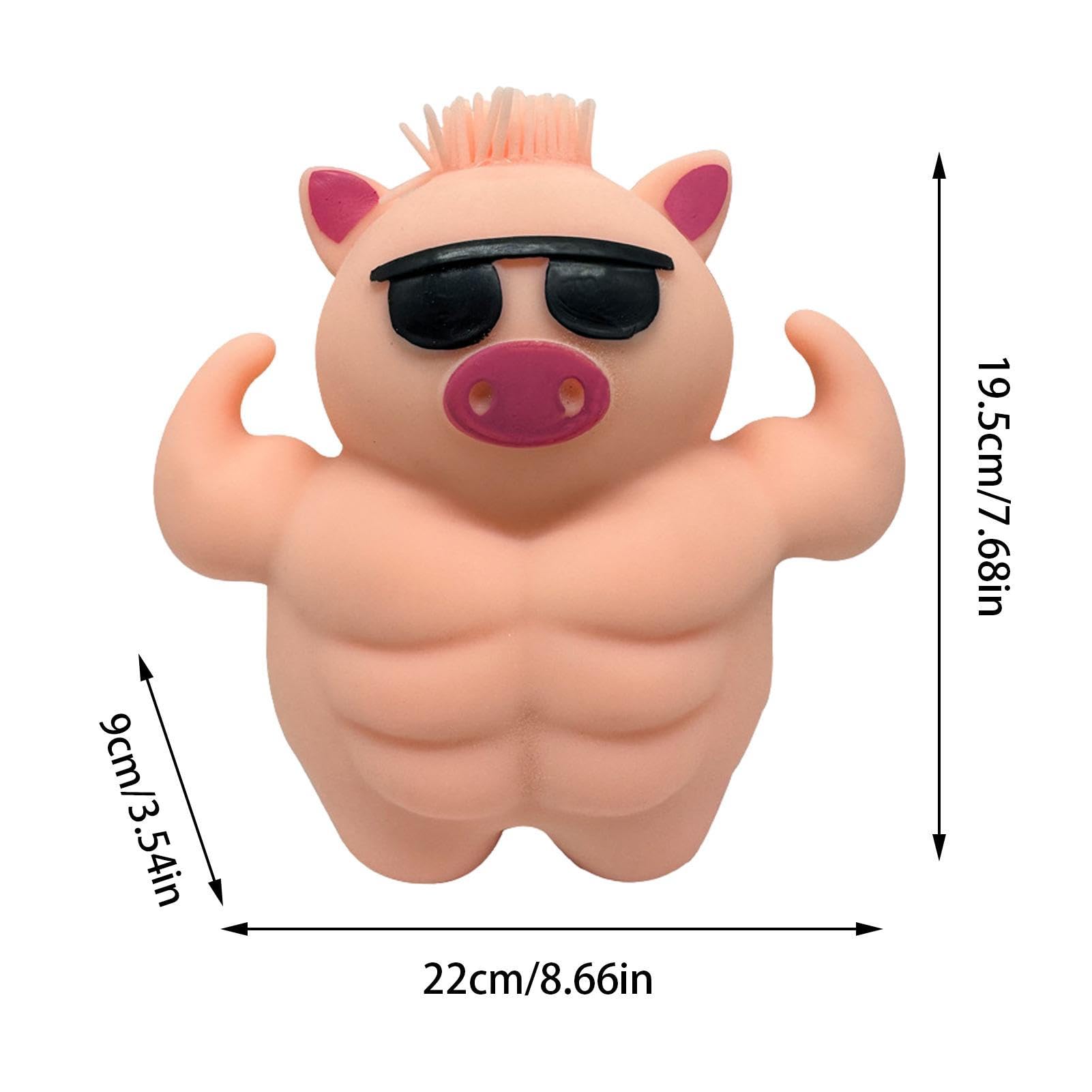 Amazon.co.jp: 豚の感覚ストレスおもちゃ、マッスル豚のスクイーズ