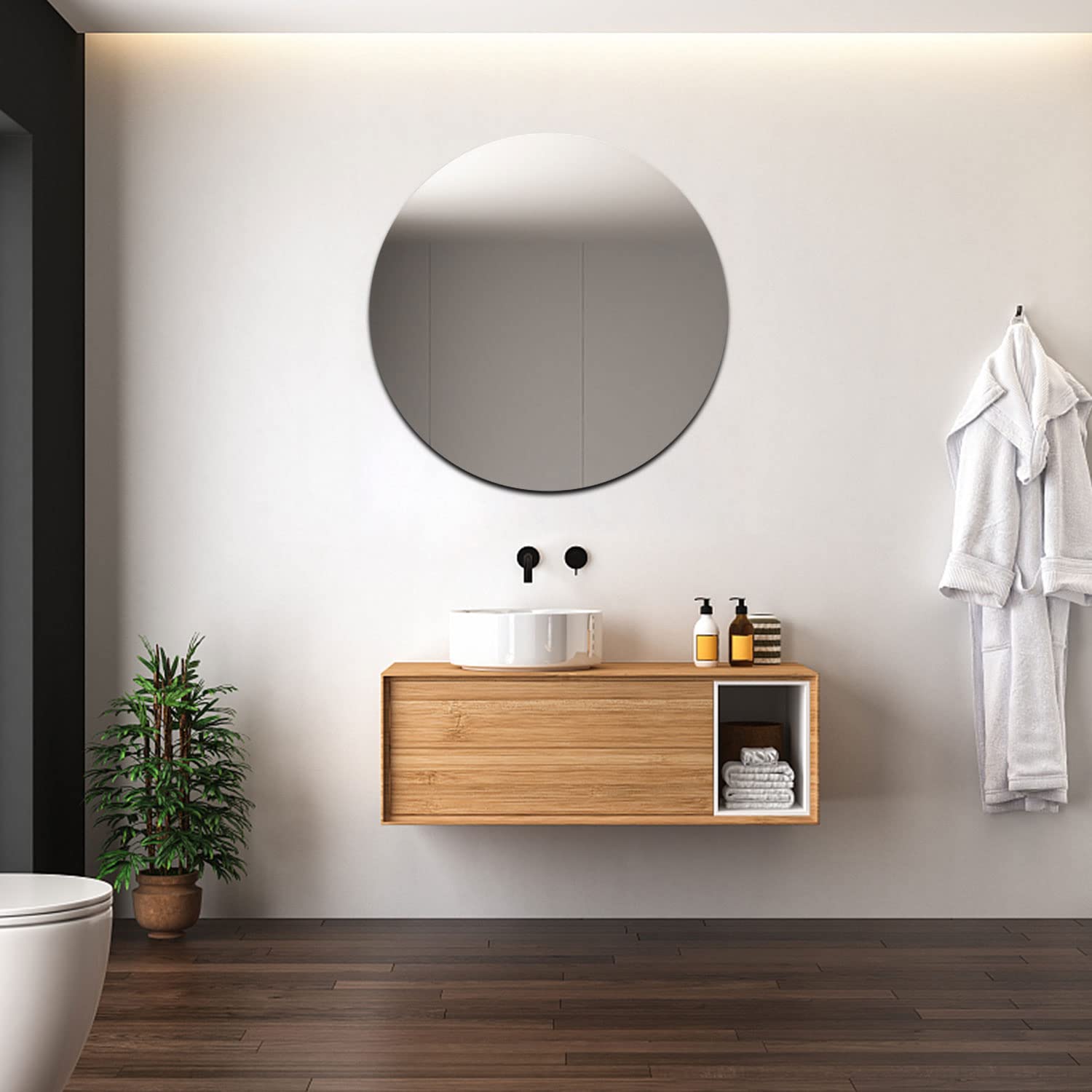 30 Specchietti Rotondi Autoadesivi In Acrilico - Diametro 10cm, Perfetti Per Decorazioni Fai-da-te - Foto 12