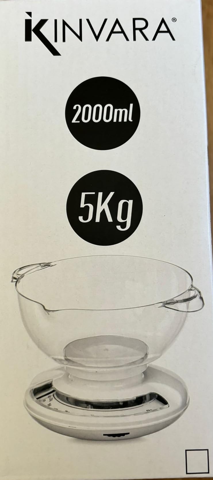 Bilancia da Cucina Meccanica Analogica 5kg con Contenitore Misuratore 2L