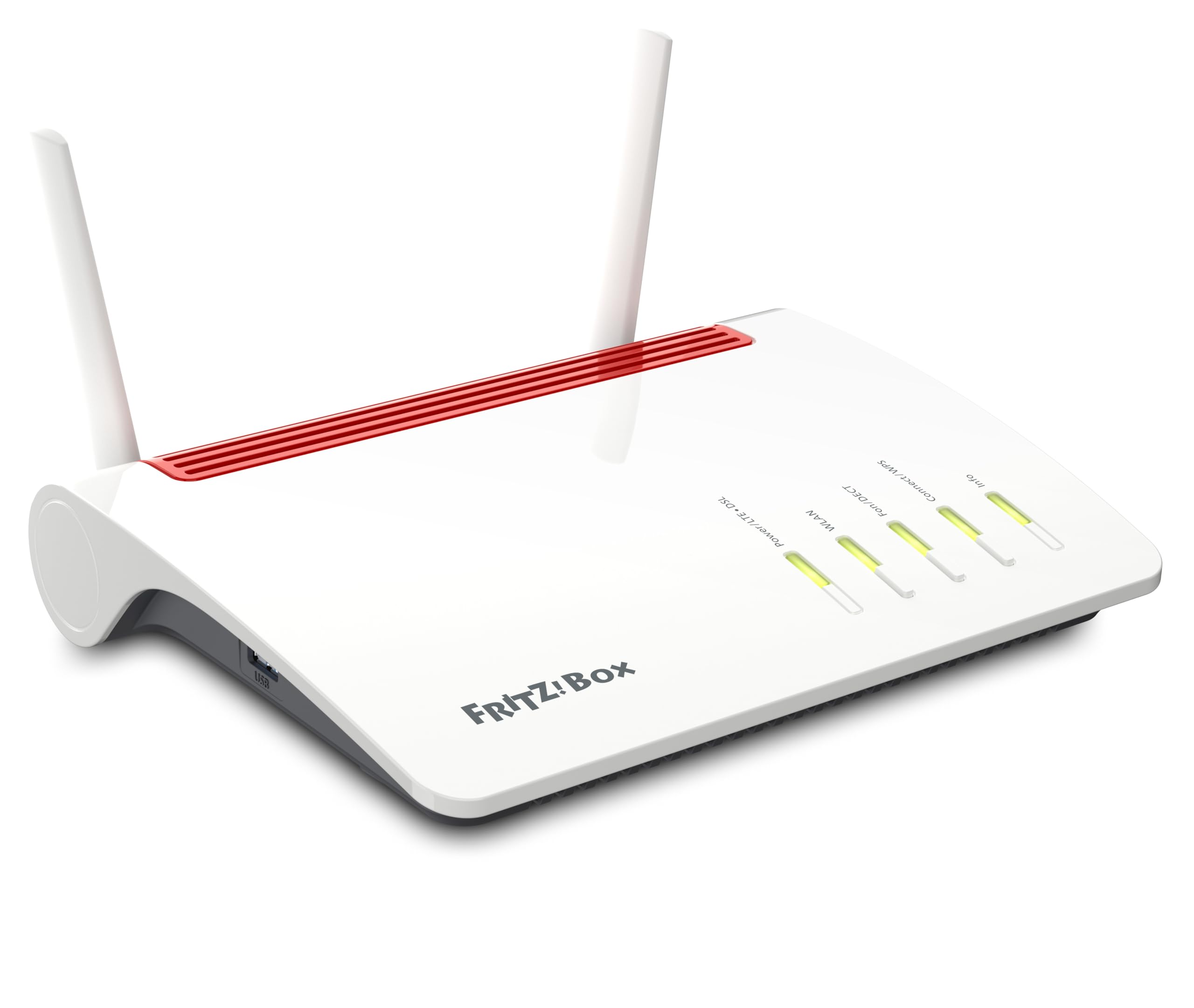 FRITZ!Box 6890 LTE & Vdsl/Adsl2 Edition International, Modem Router combo con Wi-Fi Dual Band fino a 2.533 Mbits/s, Mesh, 4x Gigabit Lan, VoIP, Base Dect, SIM Slot, Interfaccia in Italiano