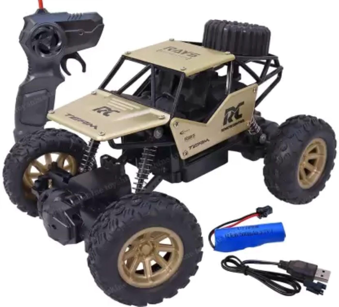 Big Size Remote Control Off-Road Rock Crawler with 45° Climbing, Water Mist Spray, and High-Speed Racing - Ideal Toy for Kids