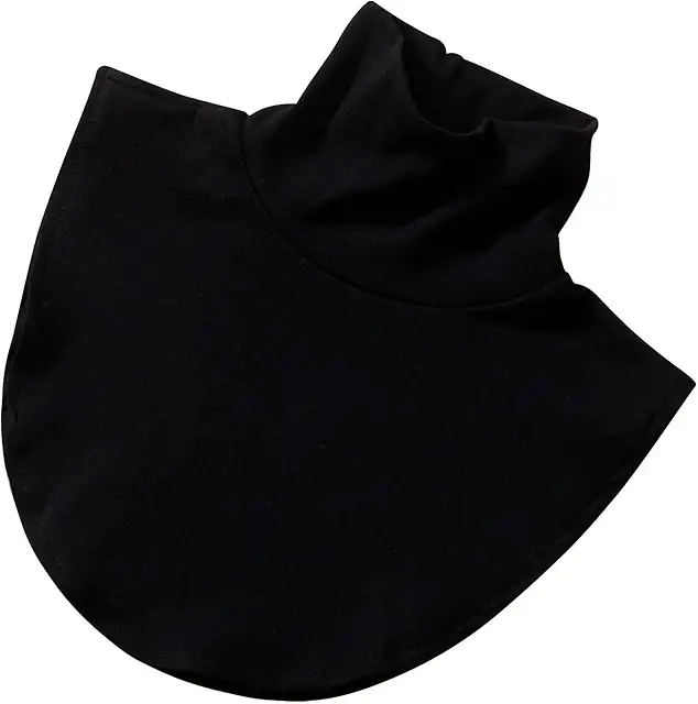 Kanpola Women's Black Collar Blouse - Removable Polo Shirt for Winter