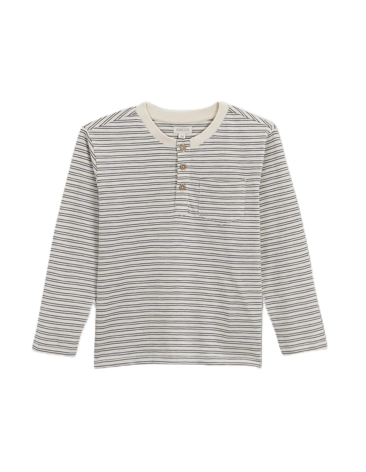 Gocco Camiseta Manga Larga Rayas Y Bolsillo Niños