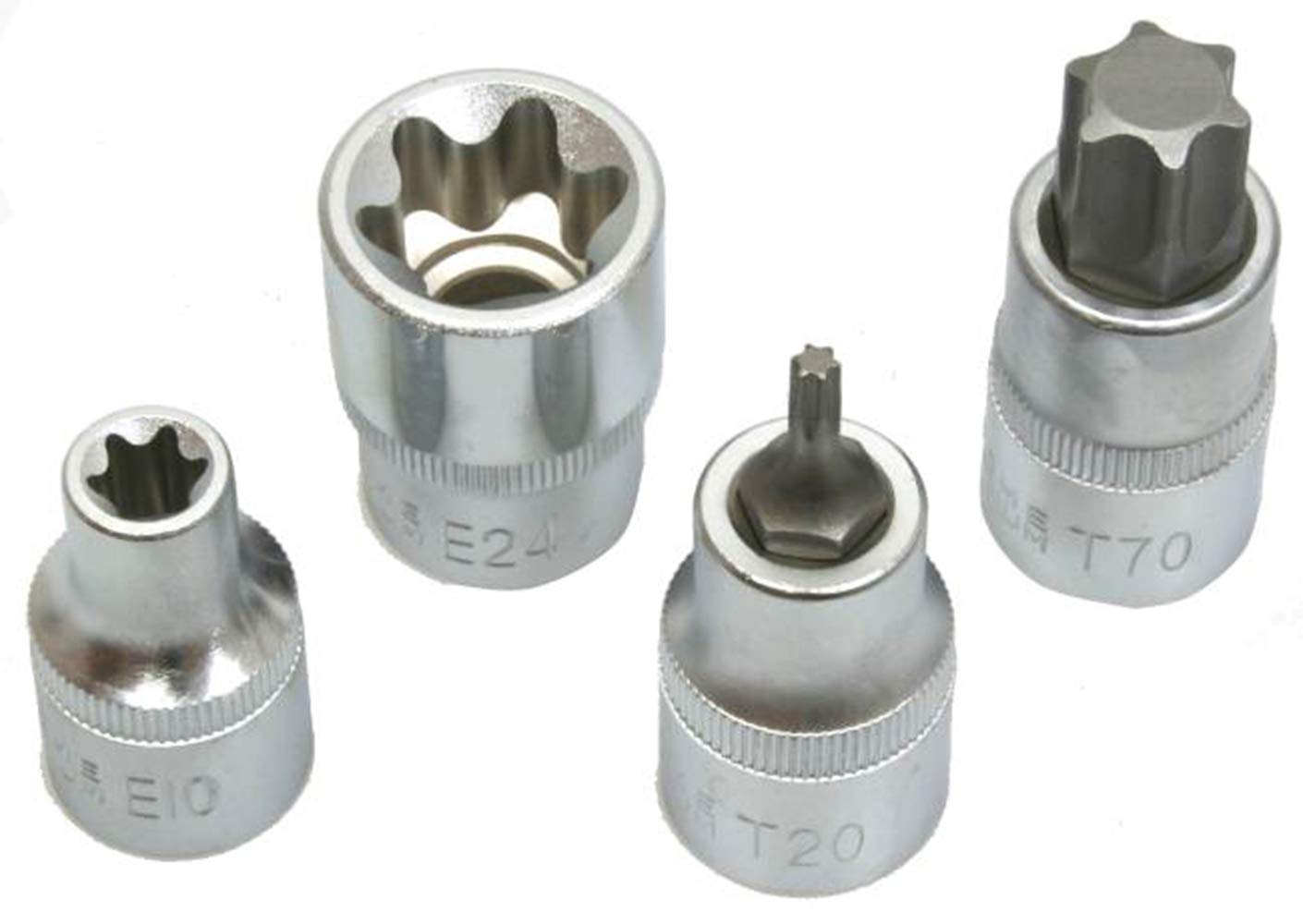 Otger Lensker Steckschlüsselsatz E-Torx & Torx 19-tlg. – 1/2" Antrieb, Für E- Und T-Profil Schrauben